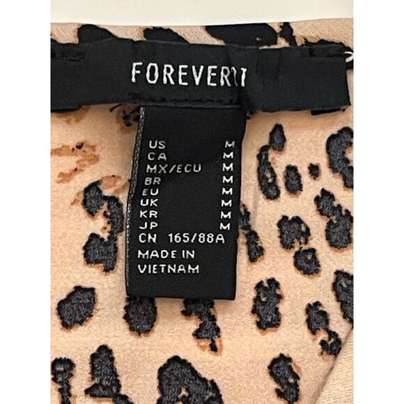 Forever 21 Women's Black and Tan Tank Top Shirt Medium - Picture 5 of 6